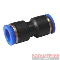 Соединение цанговое для полиуретановых шлангов прямое шланг 10x6 мм SPU10-06 Airkraft