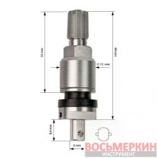 Вентиль легковой под датчик TPMS алюминиевый для датчика AUTEL MX-Sensor