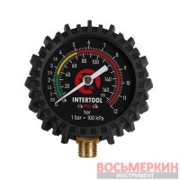 Манометр к пистолету для подкачки с резиновым покрытием диаметр 63 мм 1/8 PT-0499 Intertool