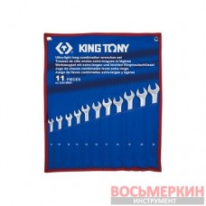 Набор комбинированных удлиненных ключей от 8 мм до 24 мм чехол 11 предметов 12A1MRN King Tony