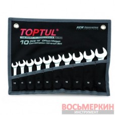 Набор ключей комбинированных укороченных 10 единиц от 10 мм до 19 мм GPAF1001 Toptul