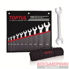 Набор рожковых ключей 10 единиц от 6 мм до 32 мм GPCJ1001 Toptul