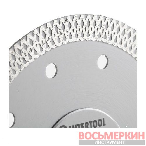 Диск отрезной алмазный со сплошной кромкой 125 мм по керамограниту CT-3102 Intertool Диск отрезной алмазный со сплошной кромкой 125 мм по керамограниту CT-3102 Intertool