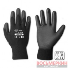 Перчатки защитные Pure Black полиуретан размер 10 RWPBC10 Bradas