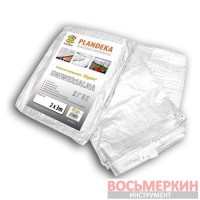 Тент тарпаулин водонепроницаемый White 90 гр/м2 размер 6 х 10м PLW906/10 Bradas