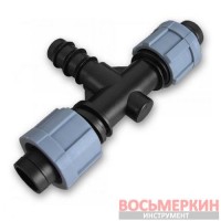 Тройник 2 x лента / Соединитель для трубки 20мм DSTA03-20L Bradas