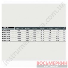 Ключ накидной с трещоткой и шарниром 17х19мм AOAE1719 TOPTUL