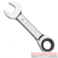 Ключ комбинированный с трещоткой укороченный 17мм AOAB1717 TOPTUL