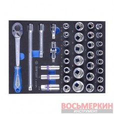 Набор торцевых головок 1/2 с принадлежностями ложемент 37 пр 9-4537MRV King Tony
