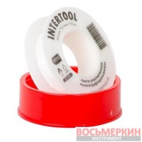 Лента тефлоновая фум политетрафторэтиленовая 15 м x 0.1 мм x 12 мм IT-0001 Intertool
