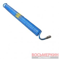 Шланг витой полиуретановый 6.5мм х 10мм х 10м с быстроразъемными наконечниками 1/4 PA-1065-10M Partner