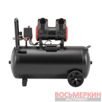 Компрессор 50 л 1.5 кВт 220 В 8 атм 250 л/мин 2800 об/мин безмасляный 2 цилиндра PT-0035 Intertool