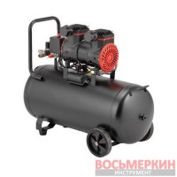 Компрессор 50 л 1.5 кВт 220 В 8 атм 250 л/мин 2800 об/мин безмасляный 2 цилиндра PT-0035 Intertool