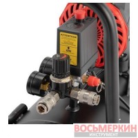 Компрессор 50 л 1.5 кВт 220 В 8 атм 250 л/мин 2800 об/мин безмасляный 2 цилиндра PT-0035 Intertool