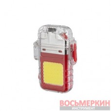 Фонарь брелок с плазменной зажигалкой LB-0165 Intertool