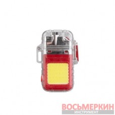 Фонарь брелок с плазменной зажигалкой LB-0165 Intertool