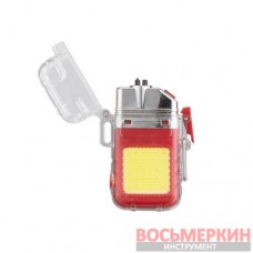 Фонарь брелок с плазменной зажигалкой LB-0165 Intertool