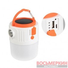 Фонарь для кемпинга солнечная панель ДУ STORM LB-0214 Intertool