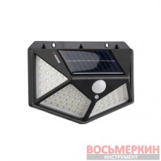 Светильник аккумуляторный настенный 100SMD уличный солнечная панель датчик движения LB-0113 Intertool