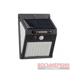 Светильник аккумуляторный настенный 144SMD уличный солнечная панель датчик движения LB-0114 Intertool