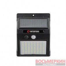 Светильник аккумуляторный настенный 144SMD уличный солнечная панель датчик движения LB-0114 Intertool