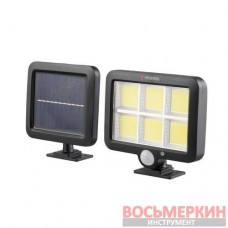 Светильник аккумуляторный настенный 6COB выносная солнечная панель датчик движения LB-0116 Intertool