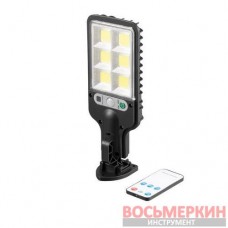 Светильник аккумуляторный настенный 6COB уличный солнечная панель датчик движения ДУ LB-0115 Intertool