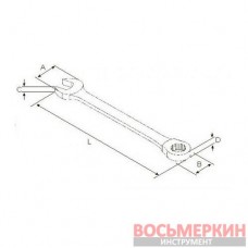 Ключ комбинированный трещоточный гибкий 72 зуба 27 мм ARW-12M27-HT Licota