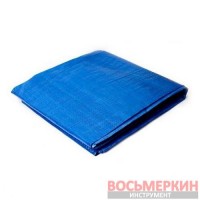 Тент синий полиэтиленовый плотностью 65г/м2 с проушинами и двусторонней ламинацией 6 x 10м AB-0610 Intertool