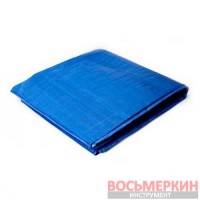 Тент синий полиэтиленовый плотностью 65г/м2 с проушинами и двусторонней ламинацией 8 x 12м AB-0812 Intertool