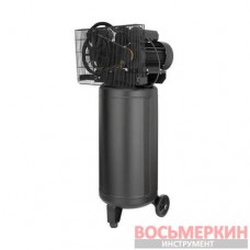 Компрессор 100 л вертикальный 3 кВт 220 В 10 атм 500 л/мин 2 цилиндра PT-0017 Intertool