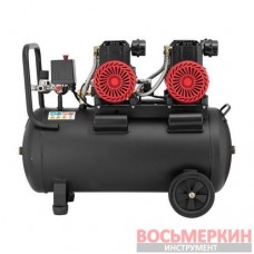 Компрессор 50 л 2x1.1кВт 220В 8атм 400 л/мин 2800 об/мин безмасляный 4 цилиндра PT-0030 Intertool