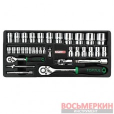 Набор инструмента 1/4 1/2 34ед. (в ложементе) GCAT3401 TOPTUL