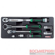 Набор инструмента комбинированного 8 ед. (ложем) GCAT0803 TOPTUL