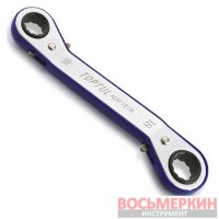 Ключ накидной храповый двухсторонний гнутый 16x18mm AEAF1618 TOPTUL