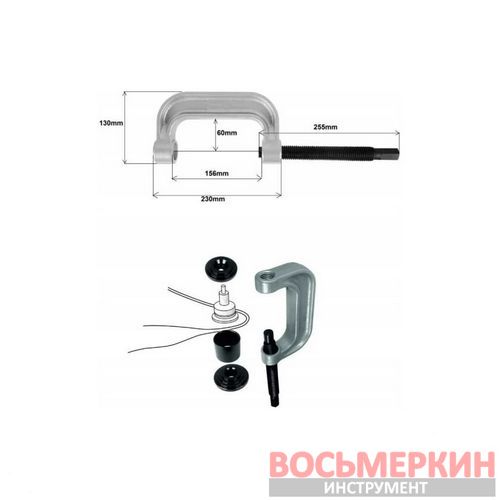 Съемник сайлентблоков и подшипников с набором оправок 21 предмет в кейсе RF-921T2 RockForce Съемник сайлентблоков и подшипников с набором оправок 21 предмет в кейсе RF-921T2 RockForce