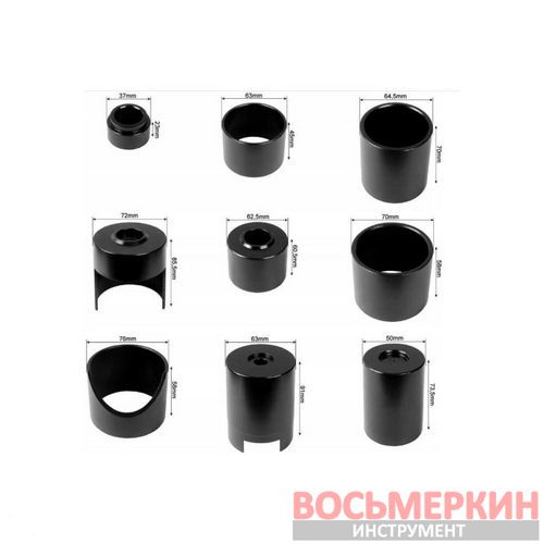 Съемник сайлентблоков и подшипников с набором оправок 21 предмет в кейсе RF-921T2 RockForce Съемник сайлентблоков и подшипников с набором оправок 21 предмет в кейсе RF-921T2 RockForce