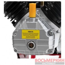 Компрессор 50л 8атм 420л/мин 220В PT-0007 Intertool 3кВт 4HP 2 цилиндра