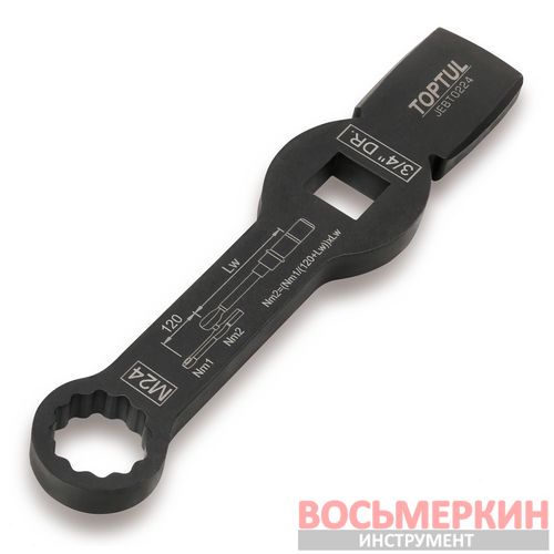 Ключ ударный 3/4 M24 для тормозного суппорта SAF JEBT0224 Toptul Ключ ударный 3/4 M24 для тормозного суппорта SAF JEBT0224 Toptul