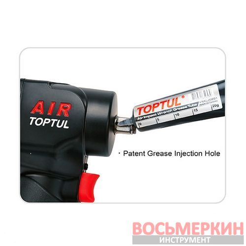 Пневмогайковерт 1/2 900 Nm 10000об/мин 1,37кг супер-короткий Super Duty KAAQ1665 Toptul Пневмогайковерт 1/2 900 Nm 10000об/мин 1,37кг супер-короткий Super Duty KAAQ1665 Toptul