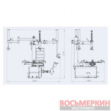 Шиномонтажный стенд с вариатором для больших колес 220В 8630 220V Bright
