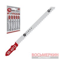 Полотно пильное для лобзика рабочая длина 75 мм, расстояние между зубьями 3 мм SD-6012 Intertool