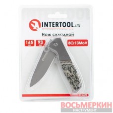 Нож складной 165 мм ручка с деревянными вставками HT-0590 Intertool