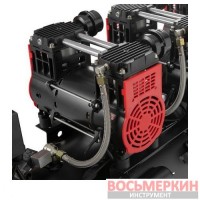 Компрессор 100 л 3х1.5 кВт 220 В безмасляный 6 цилиндров PT-0039 Intertool