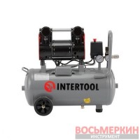 Компрессор 24 л 1.5 кВт 220 В безмасляный 2 цилиндра PT-0032 Intertool