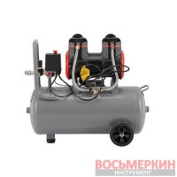 Компрессор 24 л 1.5 кВт 220 В безмасляный 2 цилиндра PT-0033 Intertool