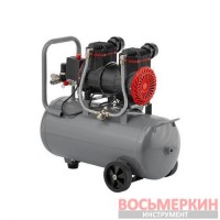Компрессор 24 л 1.5 кВт 220 В безмасляный 2 цилиндра PT-0033 Intertool