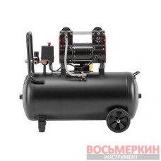 Компрессор 50 л 1.5 кВт 220 В безмасляный 2 цилиндра PT-0034 Intertool