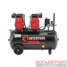 Компрессор 50 л 2х1.5 кВт 220 В безмасляный 4 цилиндра PT-0037 Intetool