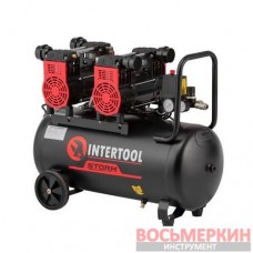 Компрессор 50 л 2х1.5 кВт 220 В безмасляный 4 цилиндра PT-0037 Intetool